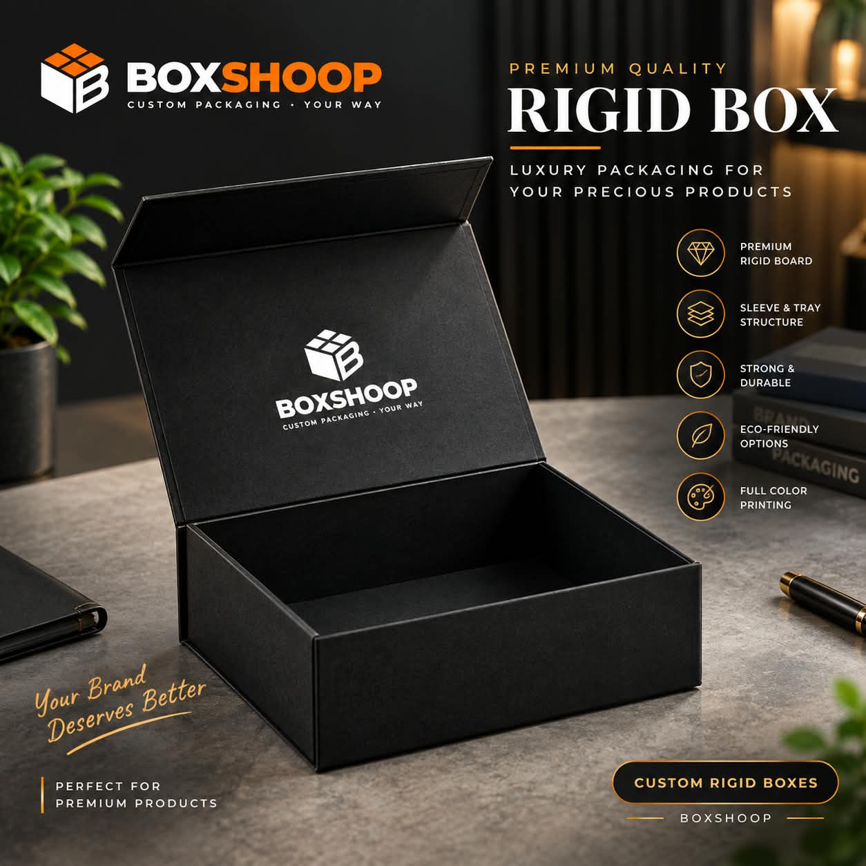 Rigid gift boxes